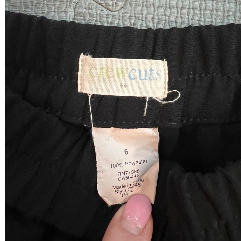 Crewcuts J.Crew Kids Black Pull On Dress Pants Trousers Size 6 - Picture 2 of 4